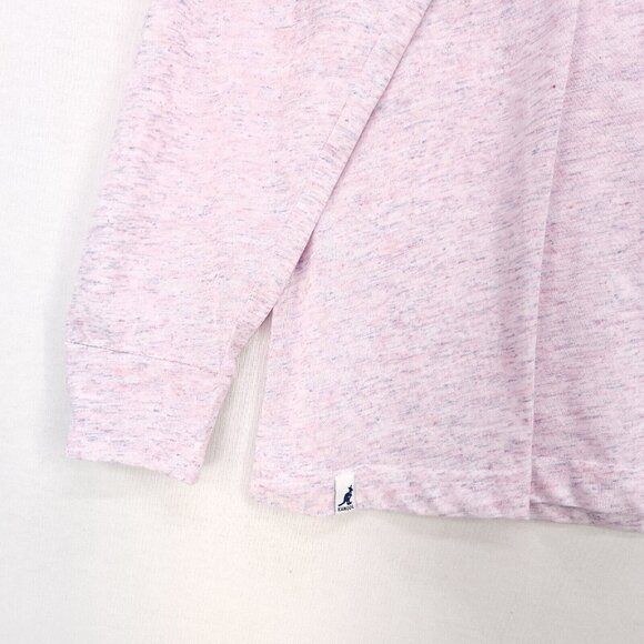 Kangol Raindrop Mens Long Sleeve Tshirt Size Large Pink Heather Crewneck Stretch - Picture 3 of 13